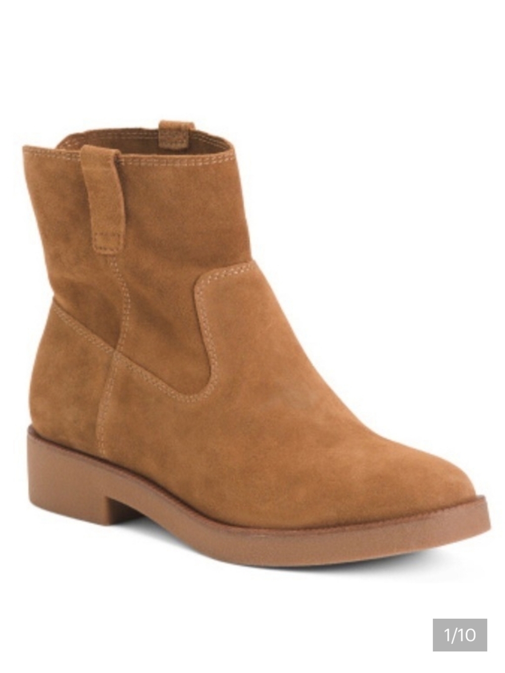 Lucky Brand Tan Suede Ankle Booties